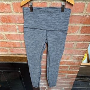 Lululemon Athletica Heathered Gray High-Waist Active Full Length Leggings